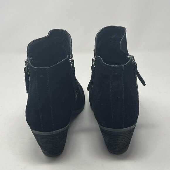 Frye Judith ankle boots 9.5 booties black suede double zipper women - Picture 9 of 13